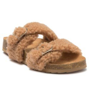 INDIGO RD Sally Faux Fur Footbed Sandal